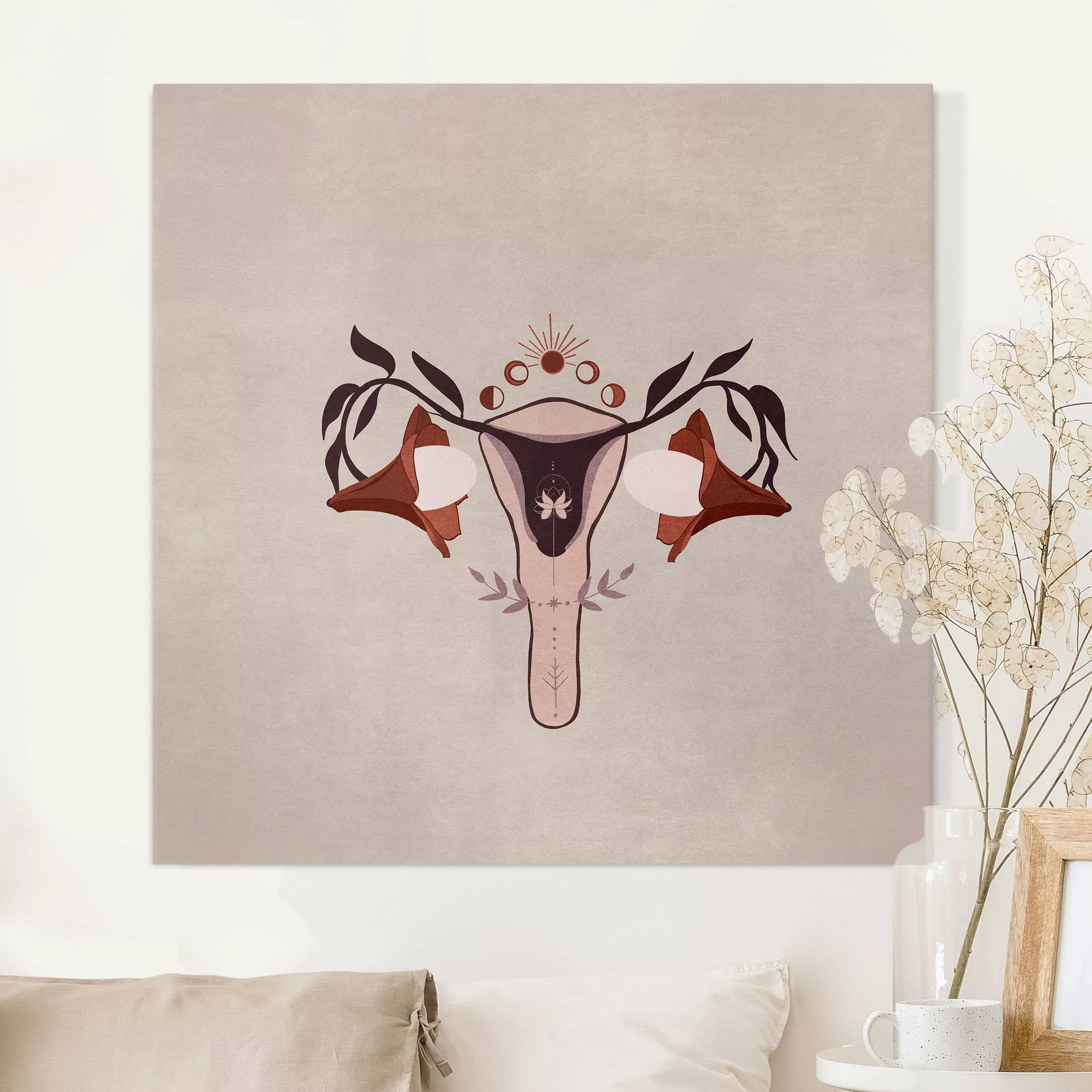 Leinwandbild Boho Uterus günstig online kaufen