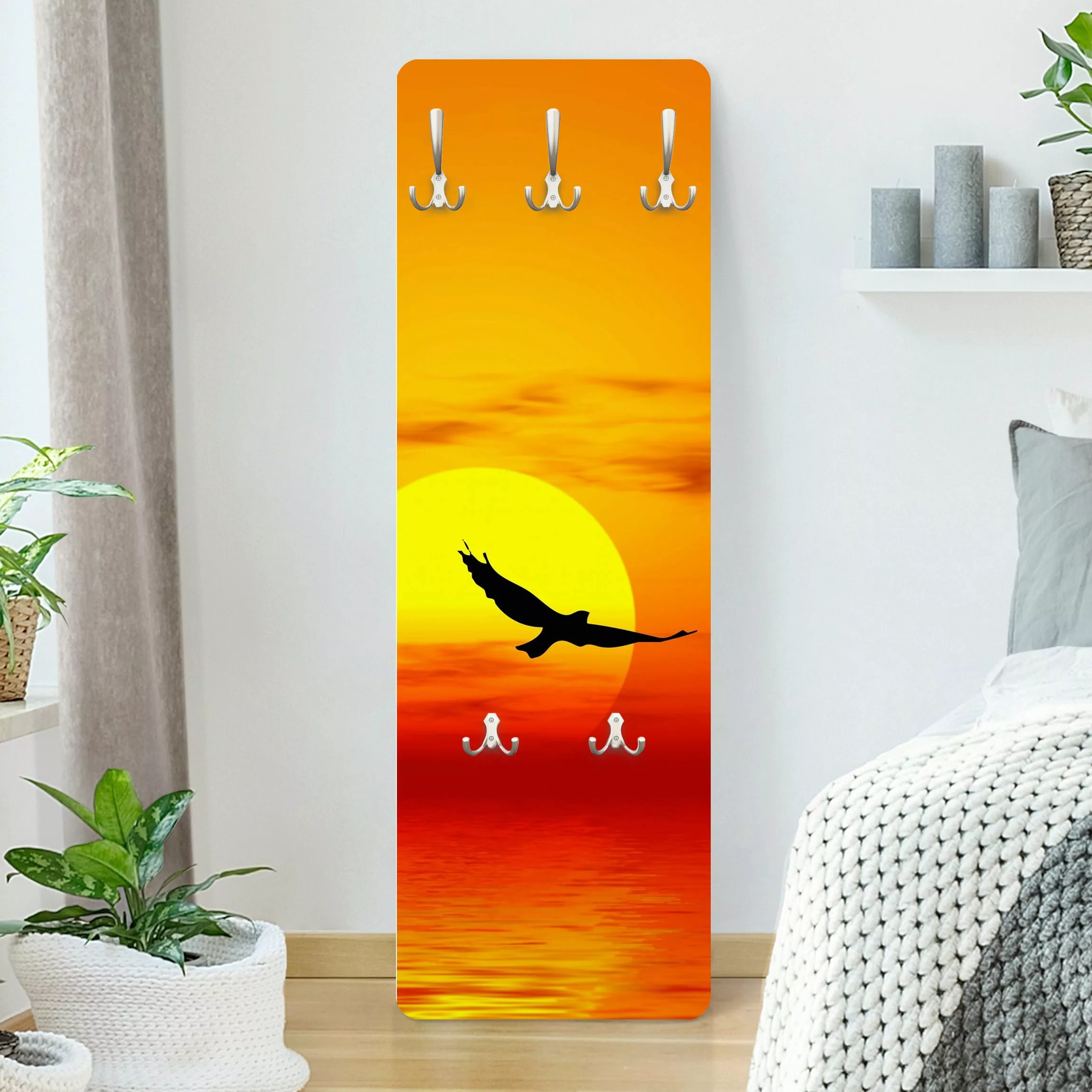 Wandgarderobe Holzpaneel Natur & Landschaft Fabulous Sunset günstig online kaufen