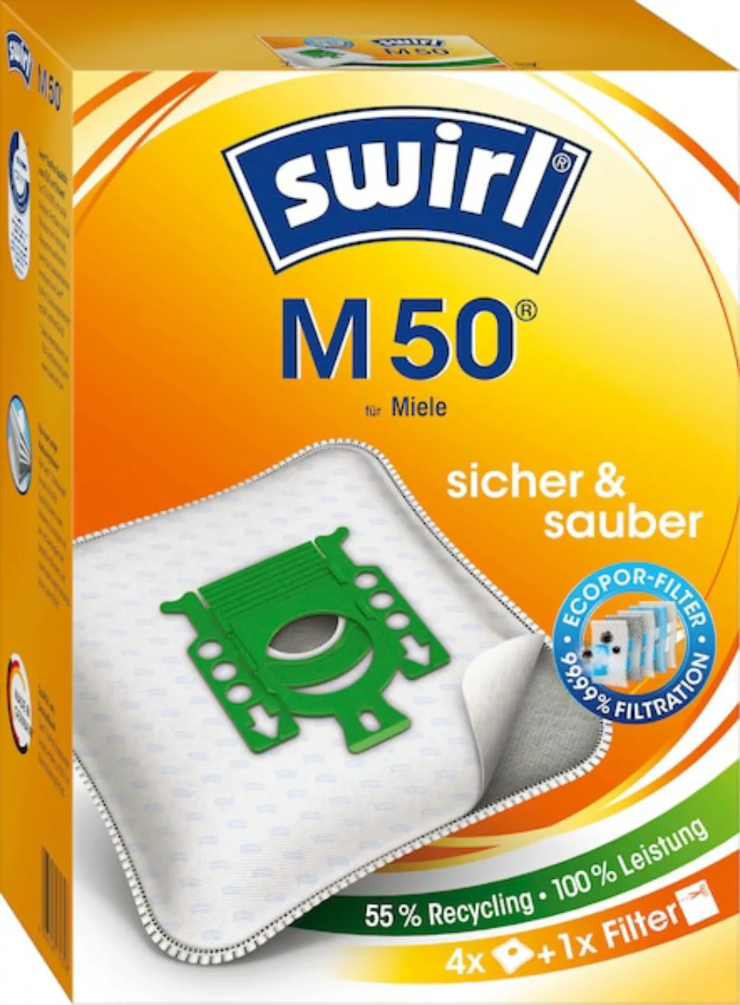 Swirl Staubsaugerbeutel »Swirl® M 50 Staubsaugerbeutel für Miele«, (Packung günstig online kaufen