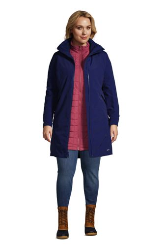 3-in-1-Mantel SQUALL in großen Größen, Damen, Größe: 56-58 Plusgrößen, Blau günstig online kaufen