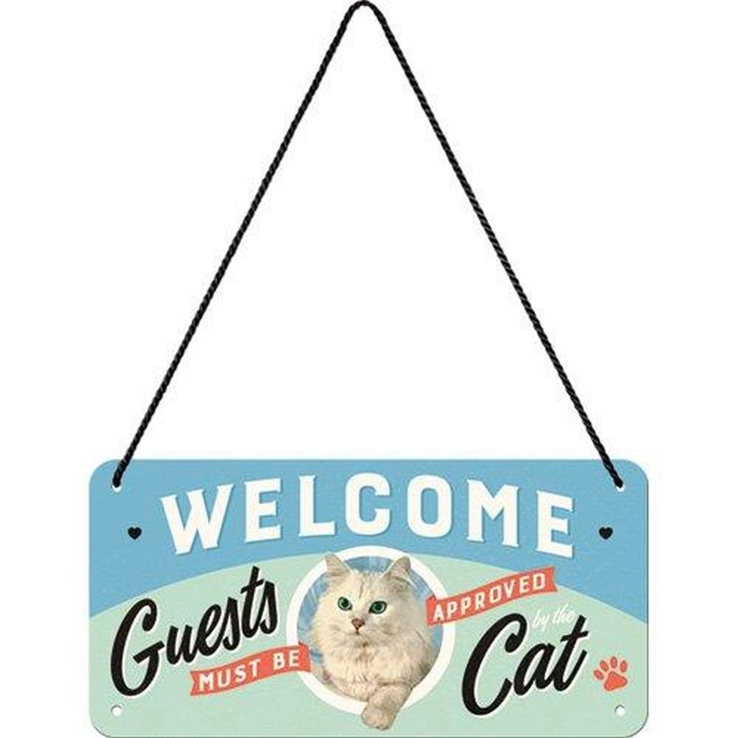 Nostalgic-Art Hängeschild Pfotenschild Welcome Guests Cat günstig online kaufen