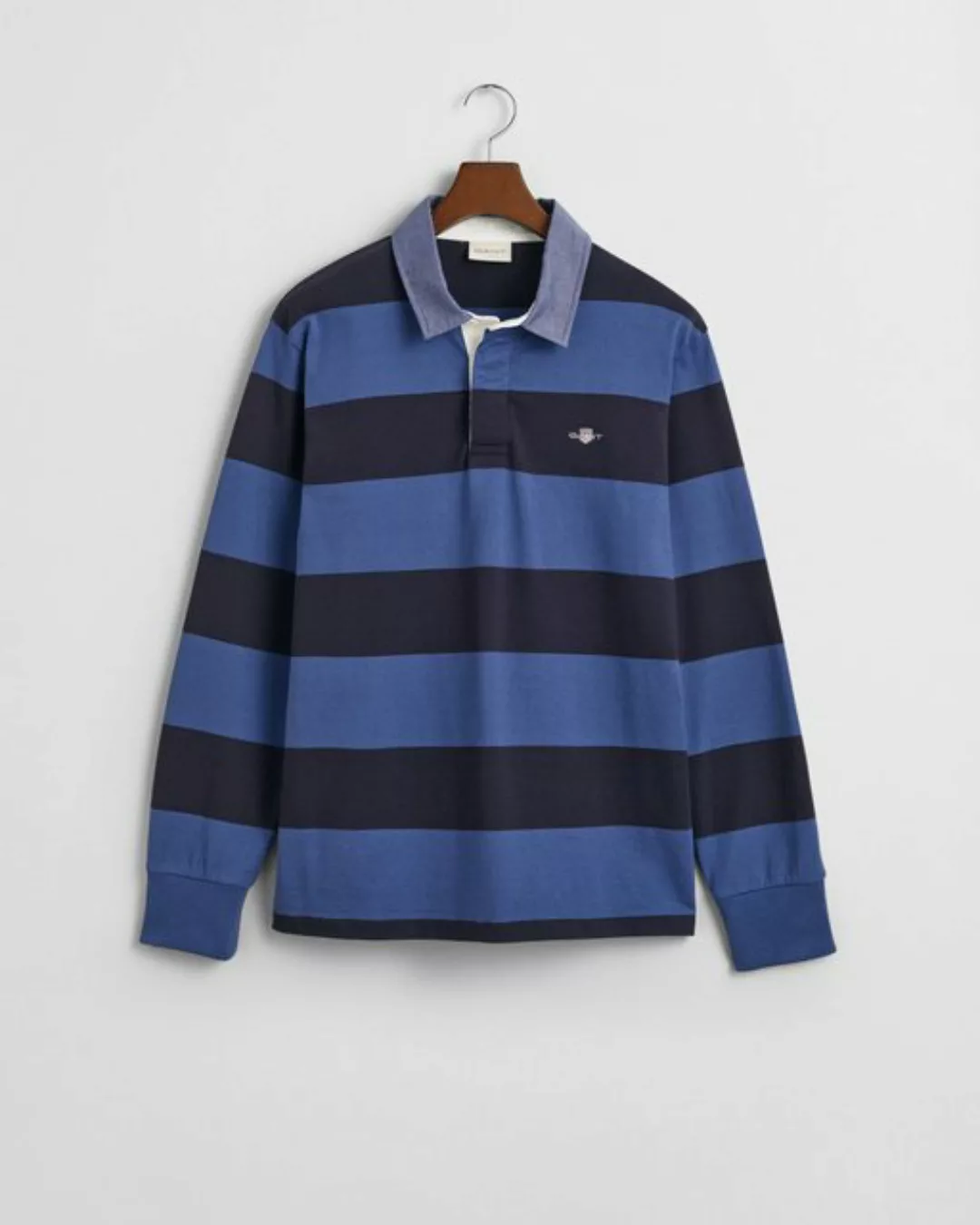 Gant Langarm-Poloshirt REG CHAMBRAY STRIPE HEAVY RUGGER günstig online kaufen