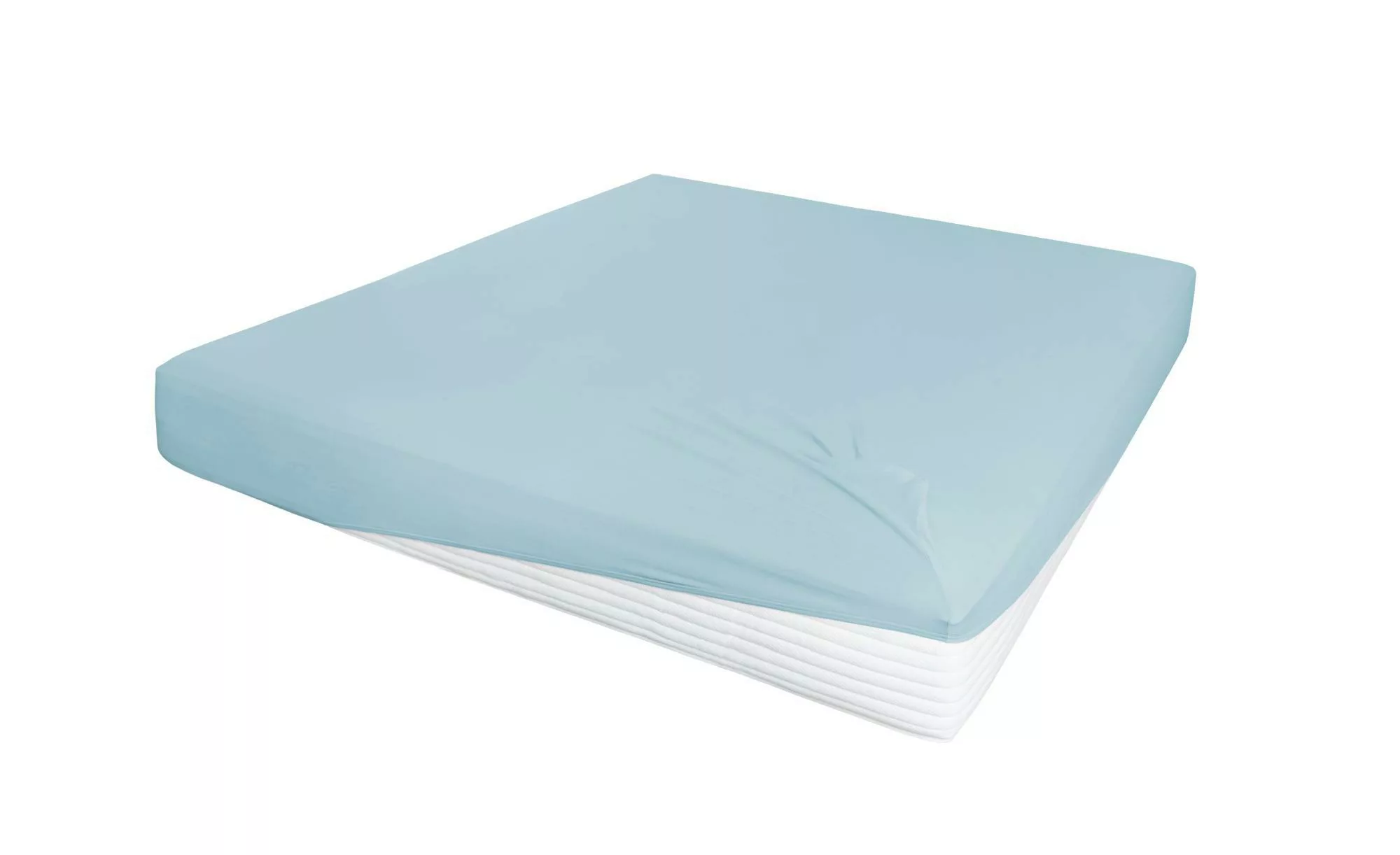 Jersey-Elastan Boxspringlaken   ¦ blau ¦ Maße (cm): B: 150 H: 28 T: 28.0 Be günstig online kaufen