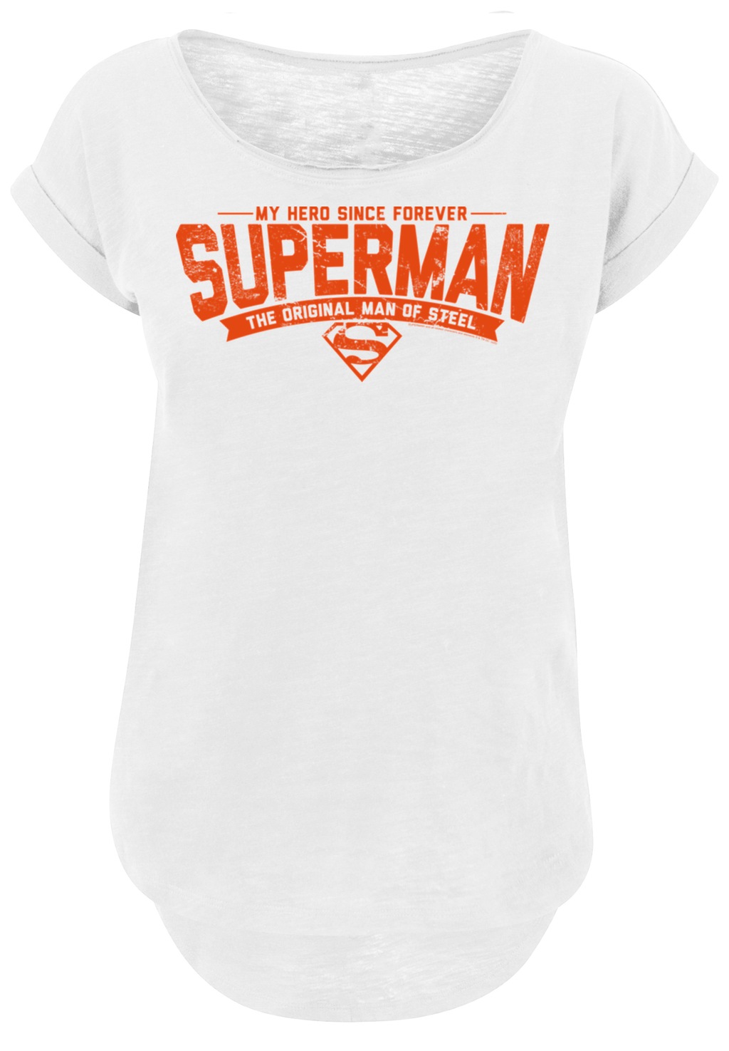 F4NT4STIC T-Shirt "Long Cut T-Shirt DC Comics Superman My Hero", Damen,Prem günstig online kaufen