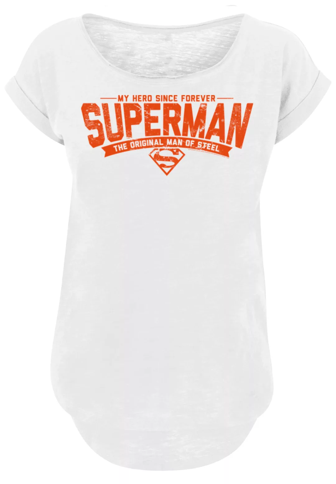 F4NT4STIC T-Shirt "Long Cut T-Shirt DC Comics Superman My Hero", Damen,Prem günstig online kaufen