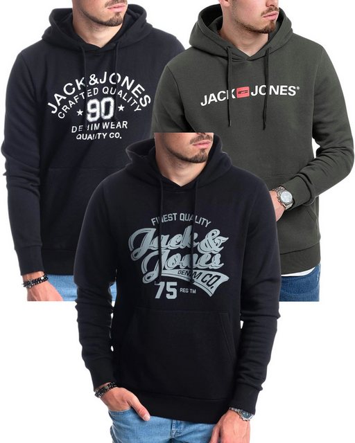 Jack & Jones Kapuzensweatshirt modische Hoodies mit Logoprint (Spar-Set, 3e günstig online kaufen