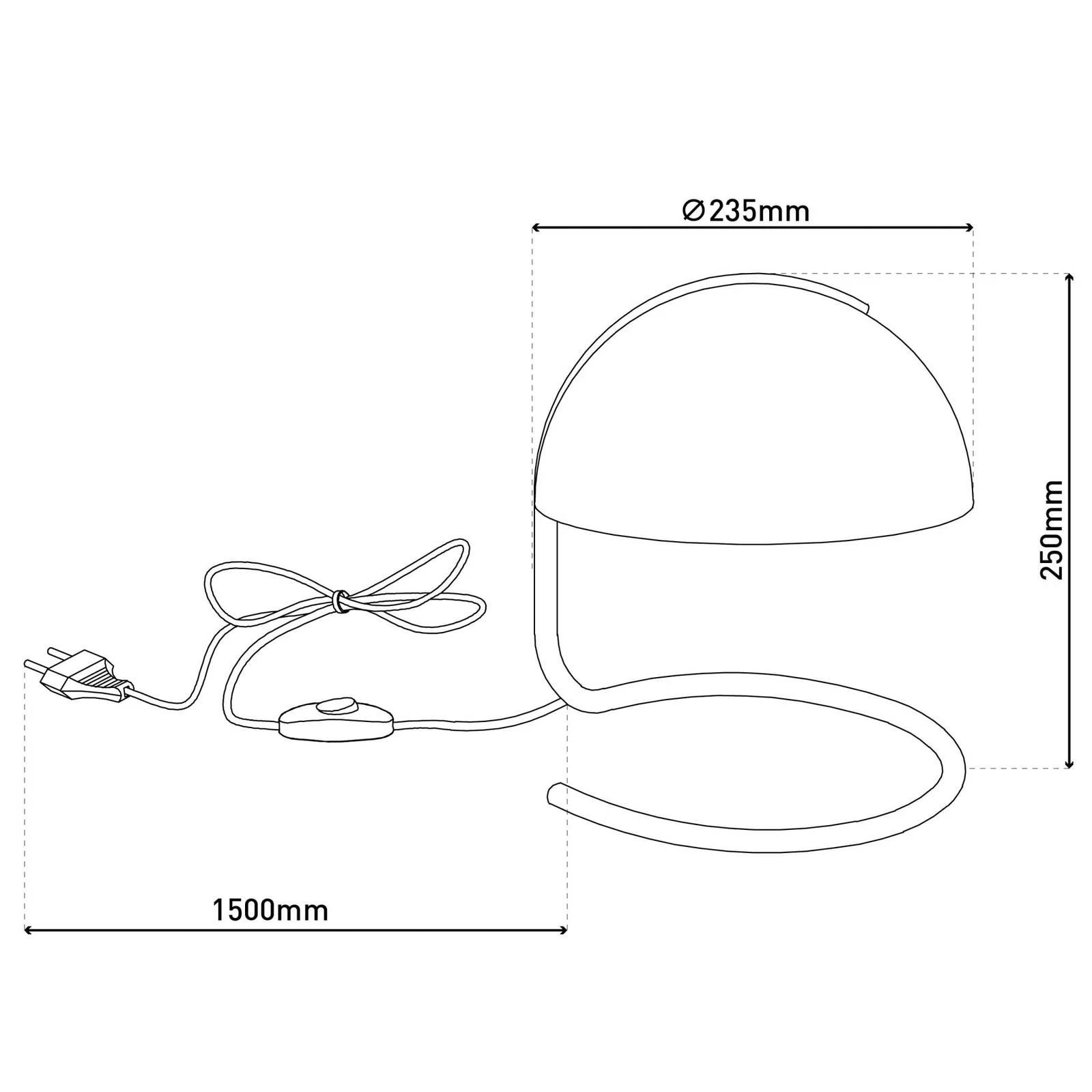 Näve Leuchten Tischleuchte gelb Metall Glas B/H/T/D: ca. 23,5x25x23,5x23,5 günstig online kaufen