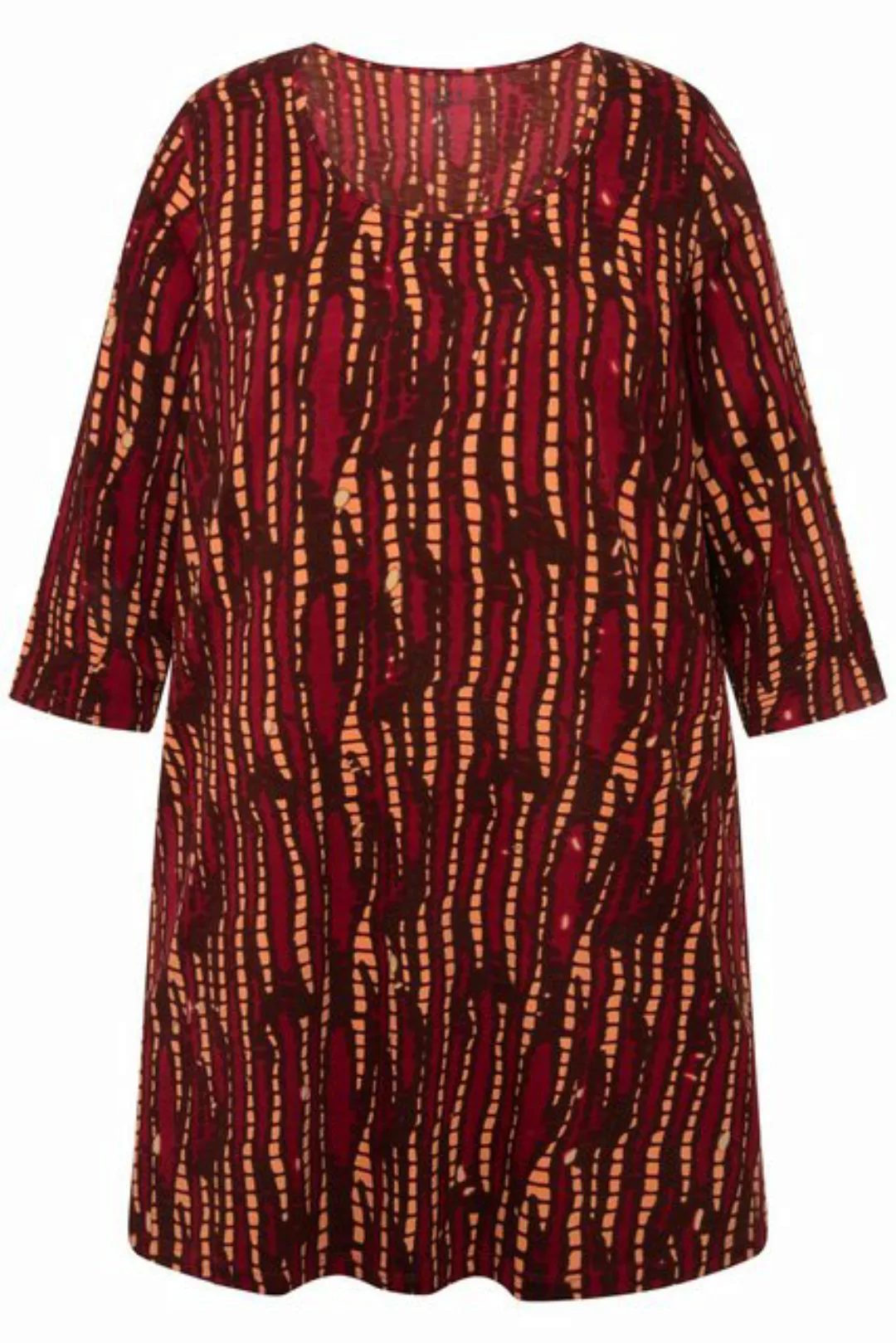 Ulla Popken Longshirt Longshirt Batikmuster Rundhals 3/4-Arm günstig online kaufen