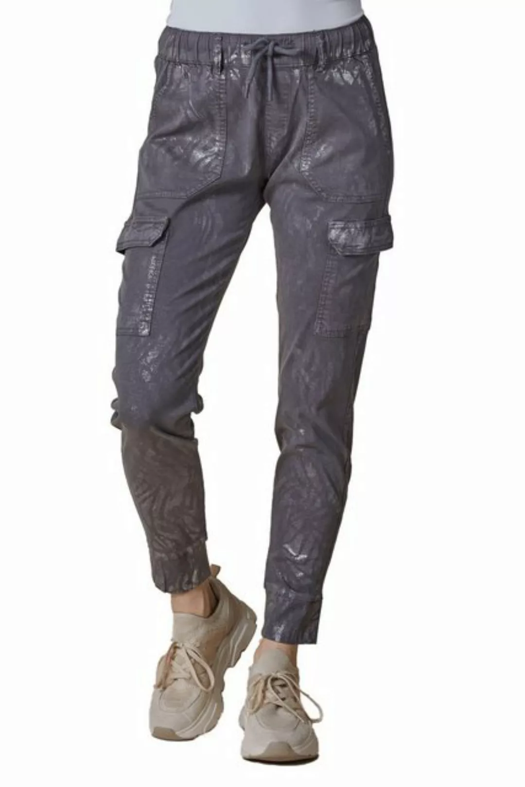 Zhrill Chinos Cargohose ZHDAISEY ANIMAL Grau (0-tlg) angenehmer Tragekomfor günstig online kaufen