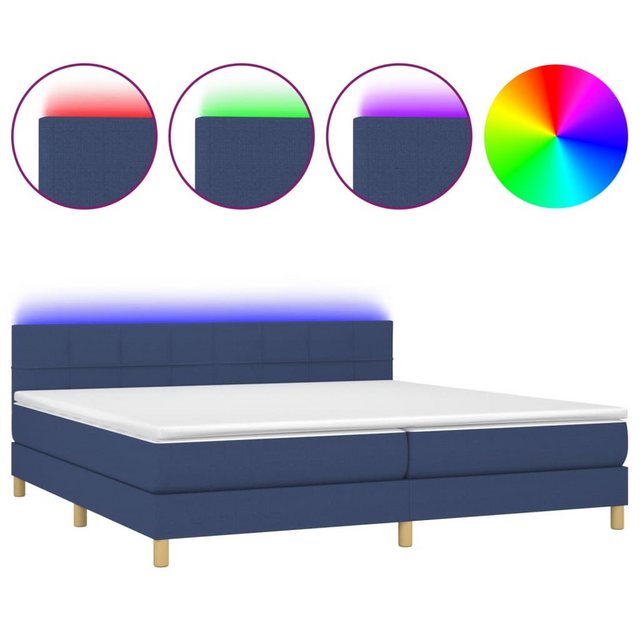 vidaXL Boxspringbett Bett Boxspringbett komplett mit Matratze & LED Stoff ( günstig online kaufen