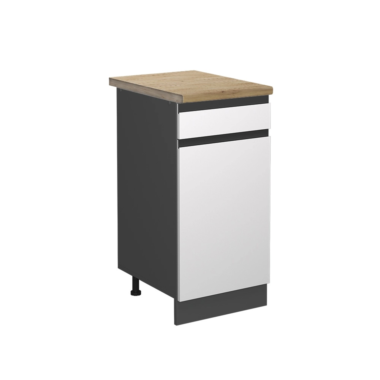 Vicco Unterschrank R-Line, Weiß/Anthrazit, 40 cm, günstig online kaufen