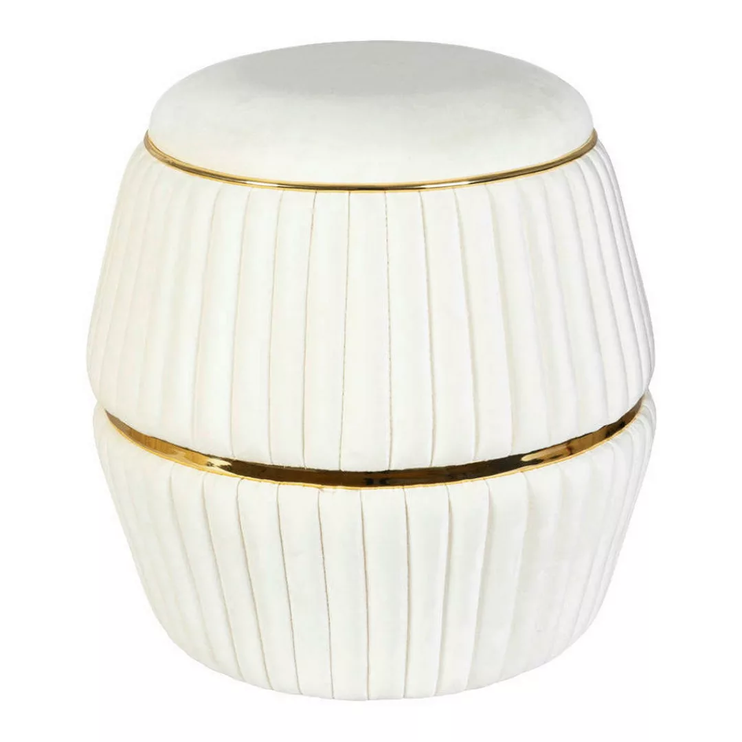 360 Living Hocker Doric 200 elfenbein gold H/D: ca. 53x51,5 cm günstig online kaufen