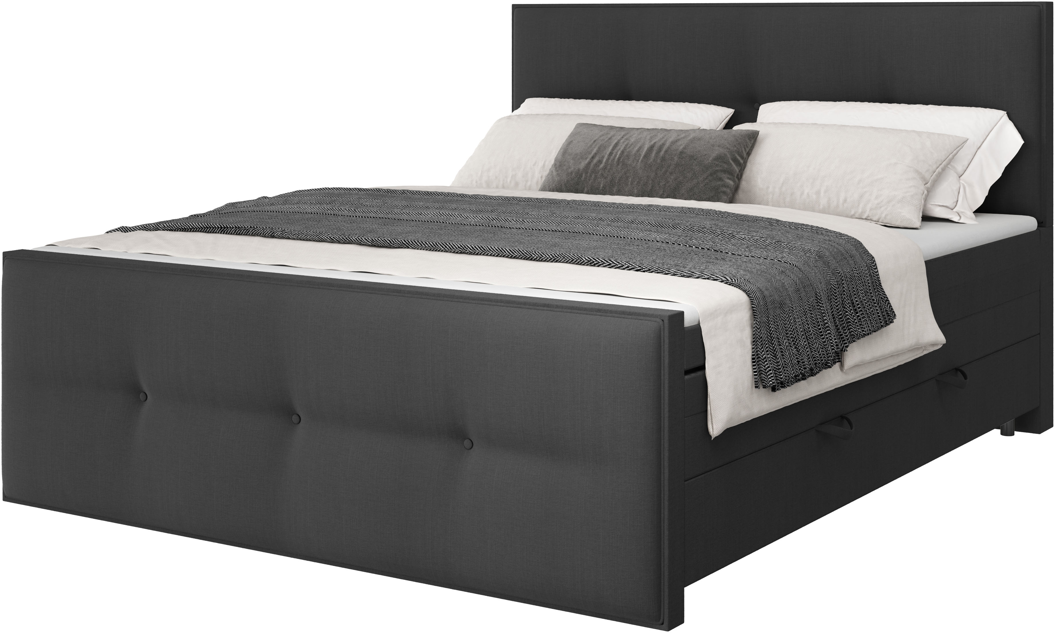 FORTE Boxspringbett "Eve inkl. zwei Bettkästen und Kaltschaum Topper", und günstig online kaufen