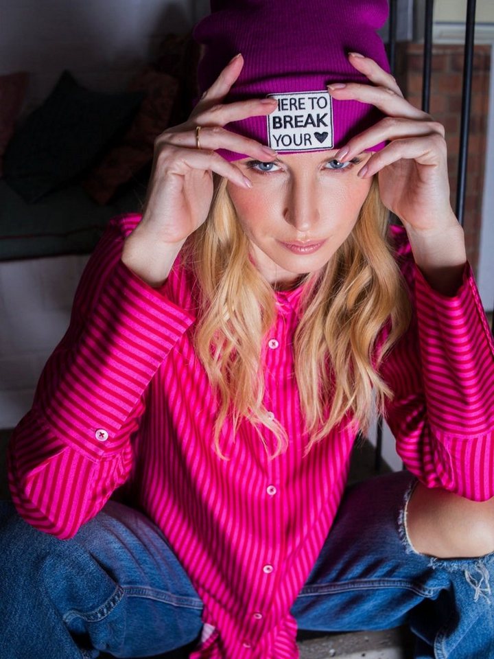 Emily Van Den Bergh Hemdbluse Hemdbluse Stripes Pink günstig online kaufen