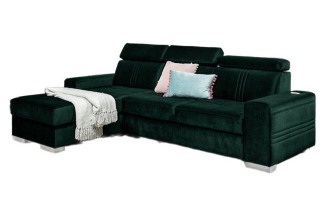 Luxusbetten24 Schlafsofa Designer Sofa Leandro Mini, mit USB, Schlaf- und K günstig online kaufen