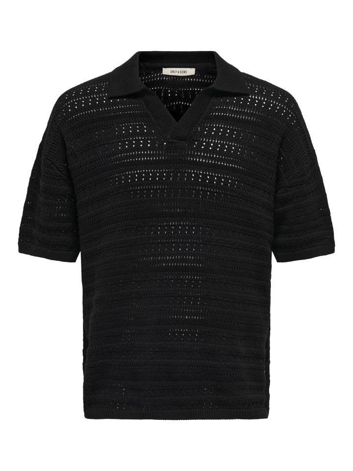 JDY Poloshirt – Herren Kurzarm-Strick-Poloshirt mit günstig online kaufen