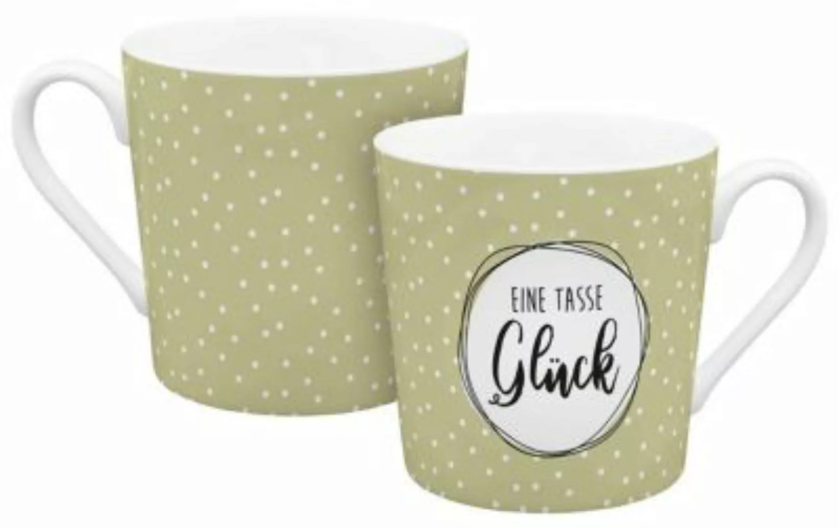 Geda Labels Tasse Glück grün 350ml Tassen bunt günstig online kaufen