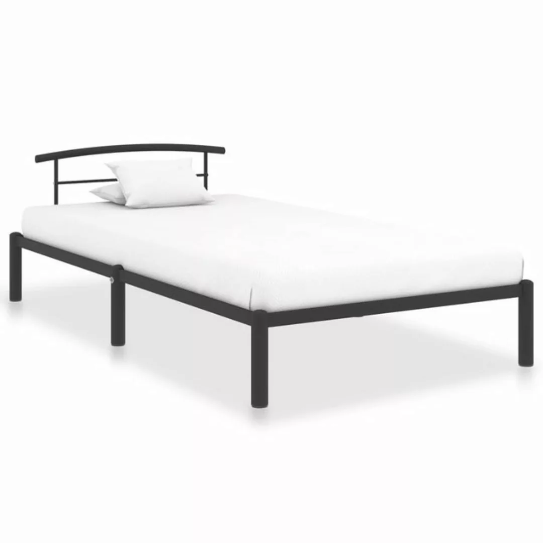 vidaXL Bett Bettgestell Schwarz Metall 90x200 cm günstig online kaufen