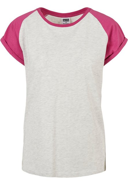 URBAN CLASSICS Kurzarmshirt "Urban Classics Damen Ladies Contrast Raglan Te günstig online kaufen