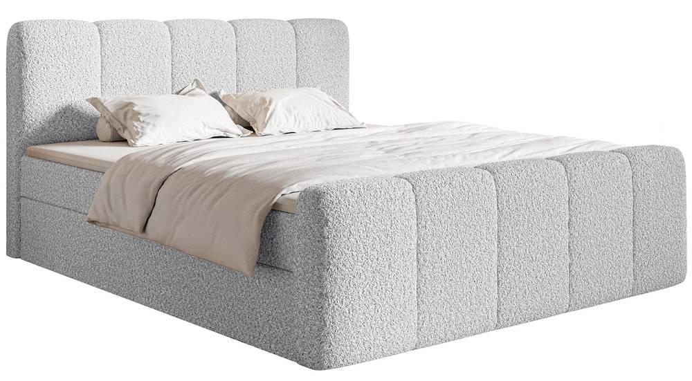 NADUVI Collection | Boxspringbett Chloe 160x200 Bouclé mit Stauraum günstig online kaufen