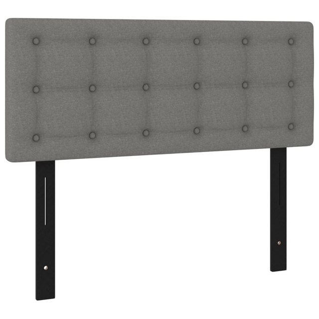 vidaXL Bett, Kopfteil Dunkelgrau 100x5x78/88 cm Stoff günstig online kaufen