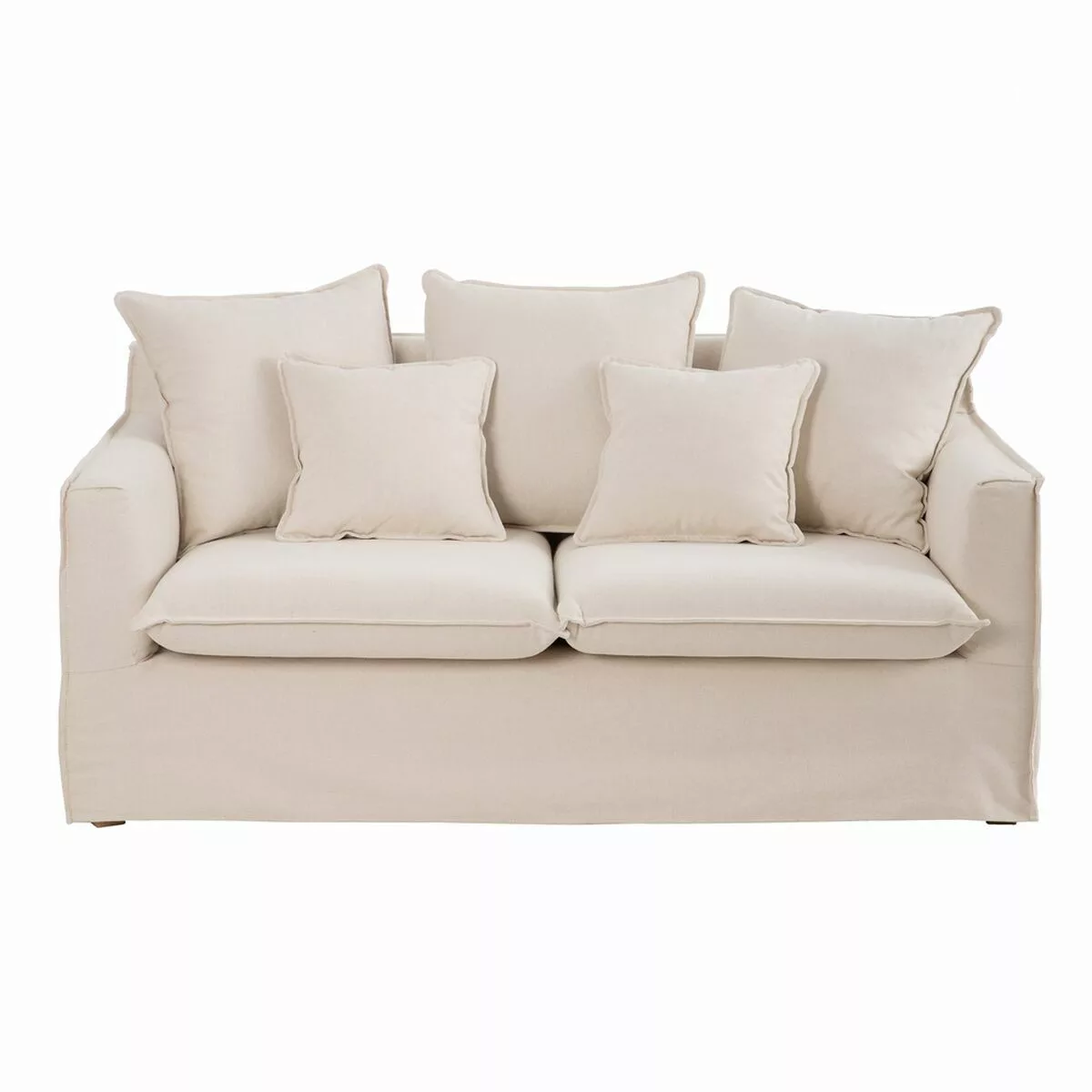 Sofa 177 X 96 X 93 Cm Synthetische Stoffe Beige günstig online kaufen