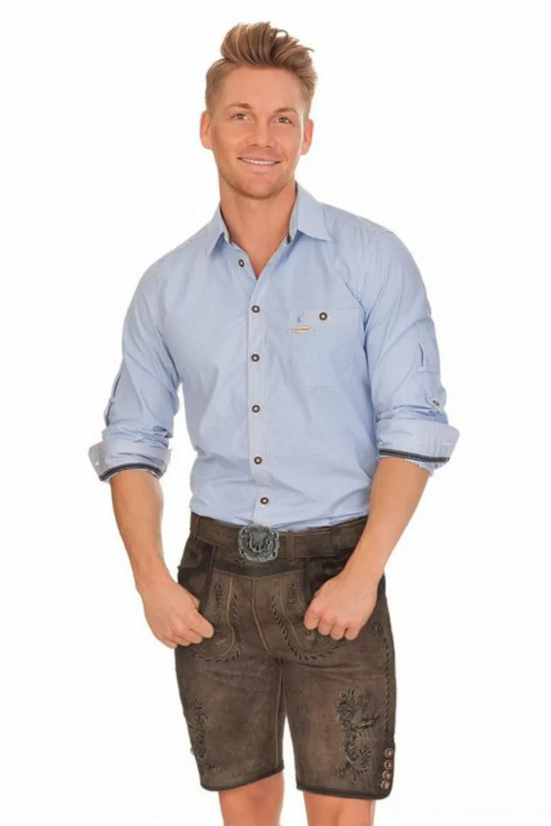 Stockerpoint Trachtenlederhose Lederhose Herren kurz - THOMAS 2 - stein günstig online kaufen