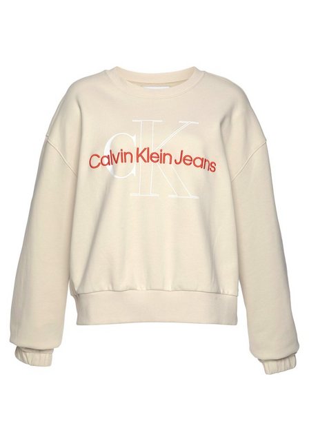 Calvin Klein Jeans Plus Sweatshirt PLUS TWO TONE MONOGRAM CREW NECK mit ton günstig online kaufen