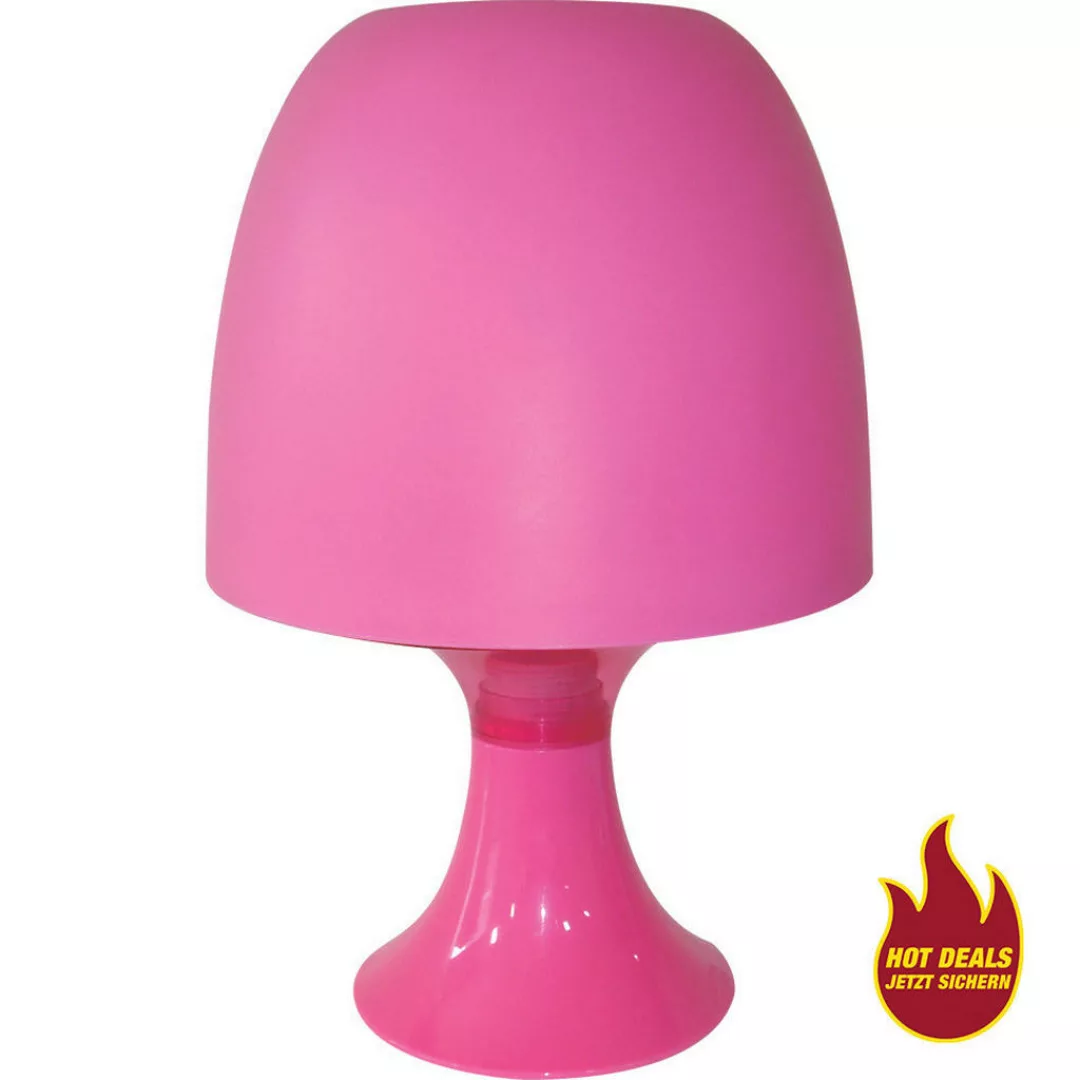 POCOline Tischleuchte pink Kunststoff H: ca. 24 cm E14 1 Brennstellen günstig online kaufen