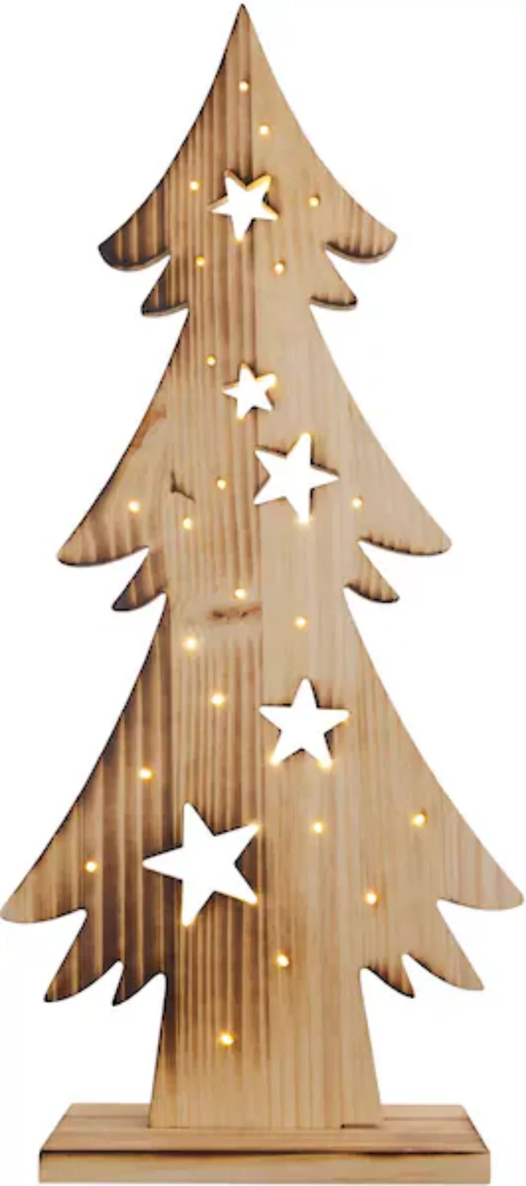 näve LED Baum »Tannenbaum, Weihnachtsdeko aus Holz«, Holz-Stehleuchte, Höhe günstig online kaufen