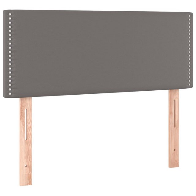 vidaXL Bett, Kopfteil Grau 100x5x78/88 cm Kunstleder günstig online kaufen