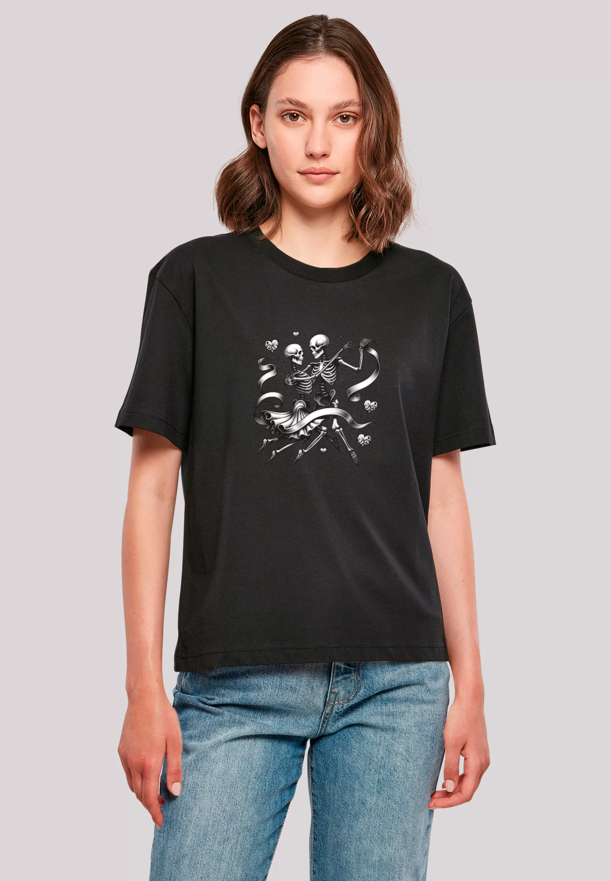 F4NT4STIC T-Shirt "Skelettpaar tanzt mit Band", Premium Qualität günstig online kaufen