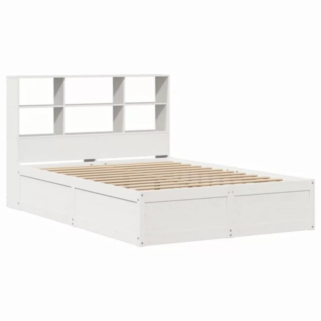 vidaXL Bett Massivholzbett ohne Matratze Weiß 140x190 cm Kiefernholz günstig online kaufen