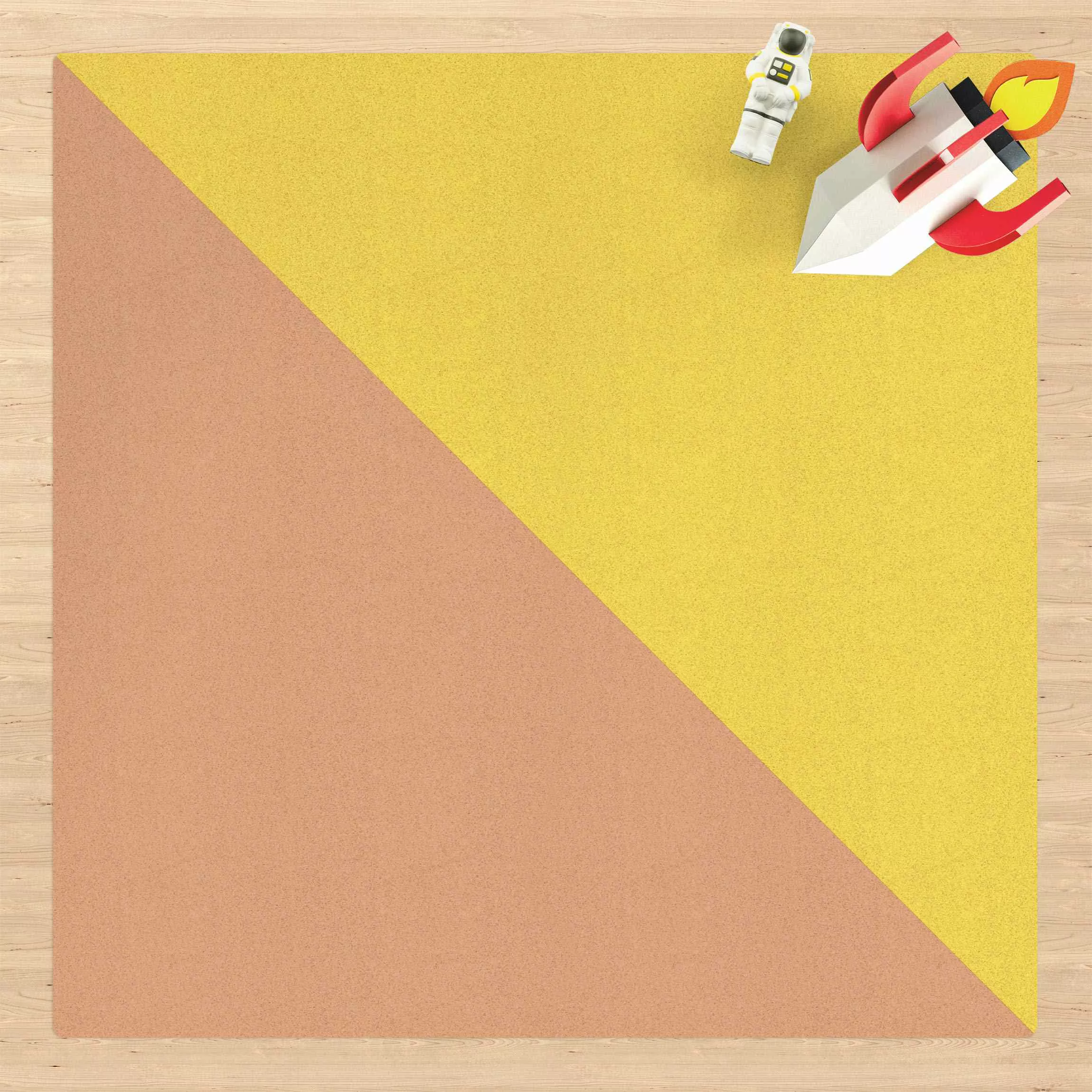 Kork-Teppich Einfaches Gelbes Dreieck günstig online kaufen