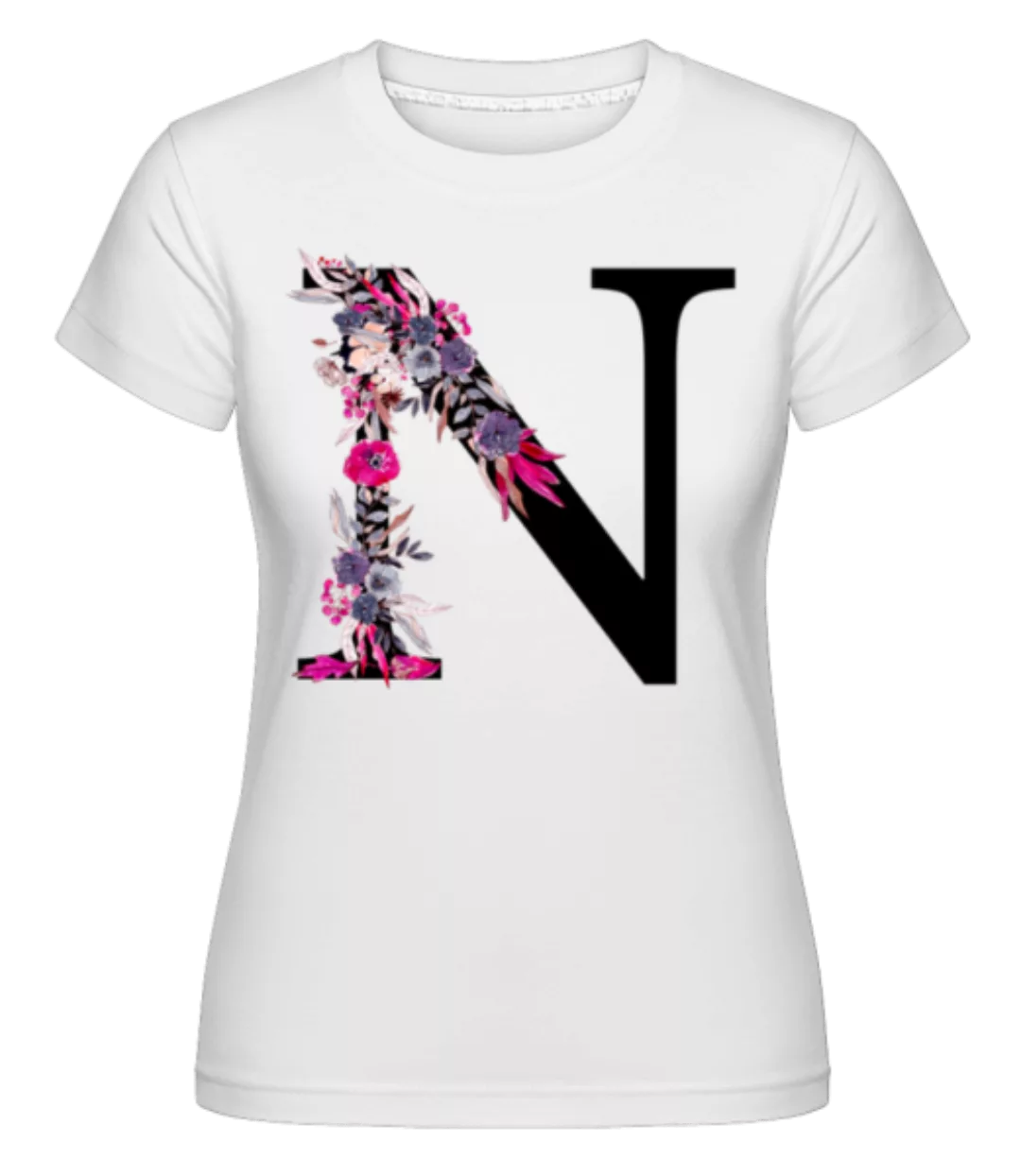 Blumen Initiale N · Shirtinator Frauen T-Shirt günstig online kaufen