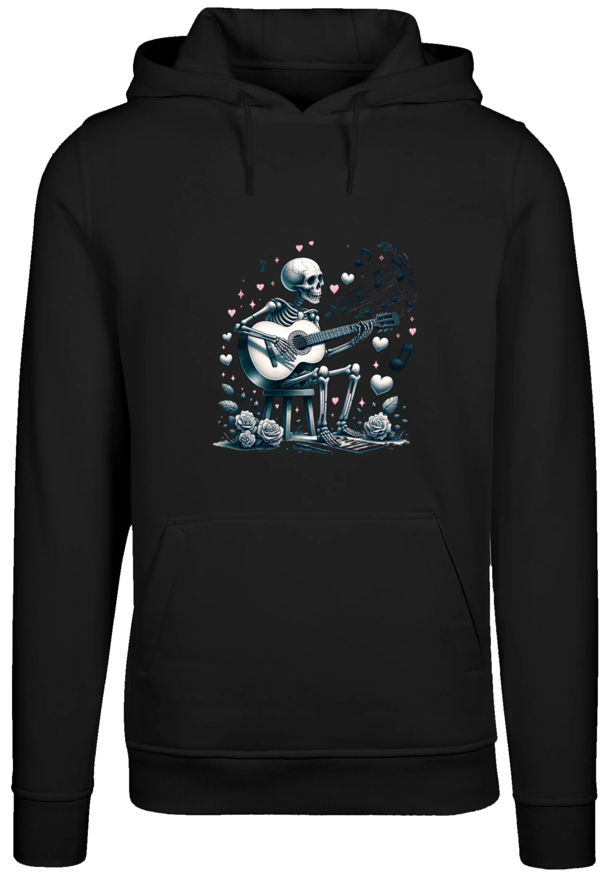 F4NT4STIC Kapuzenpullover "Skelett spielt Gitarre, Musik, Liebe", Premium Q günstig online kaufen