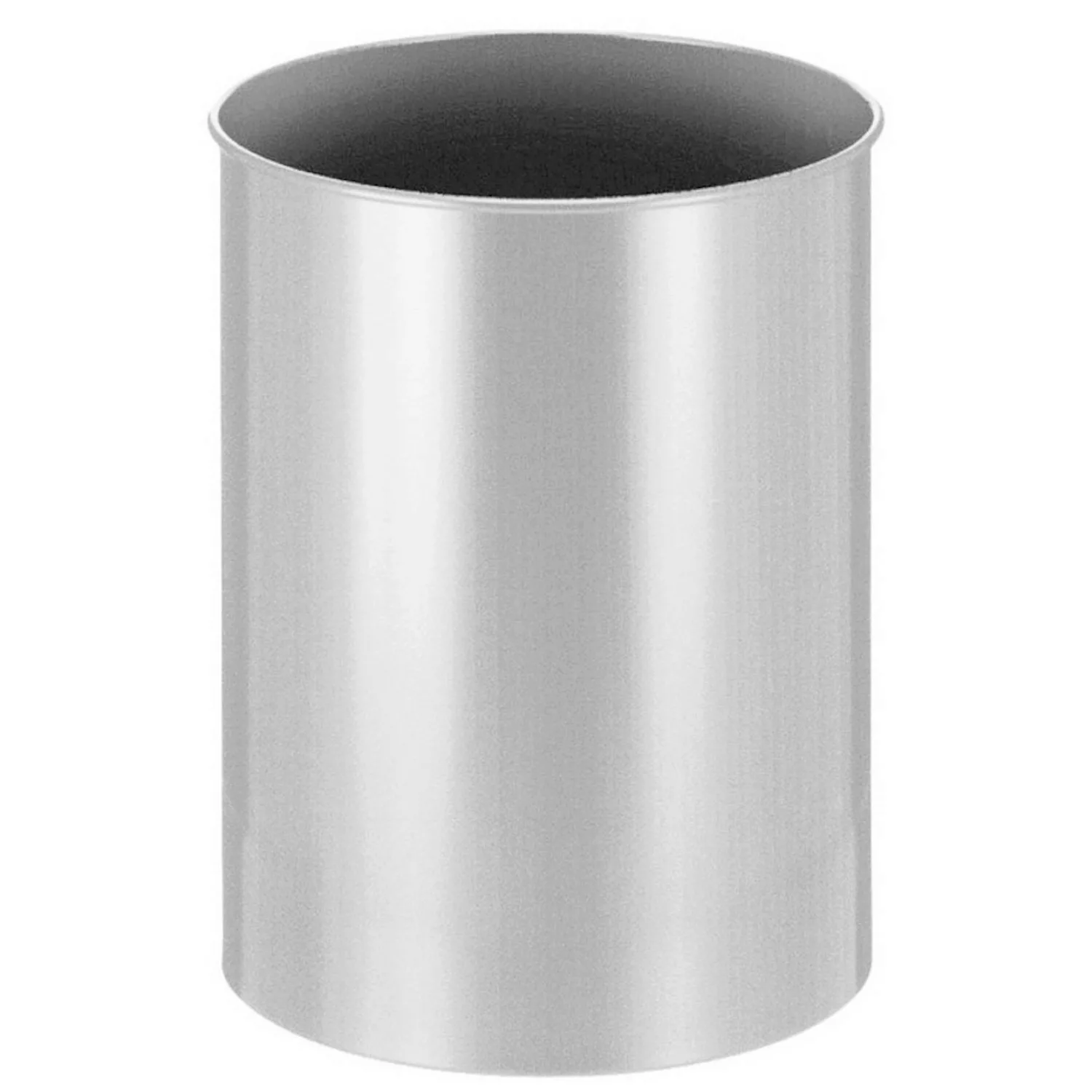 PROREGAL Stillvoller Runder Metall Papierkorb 30 Liter HxØ 47 x 33,5 cm Sil günstig online kaufen