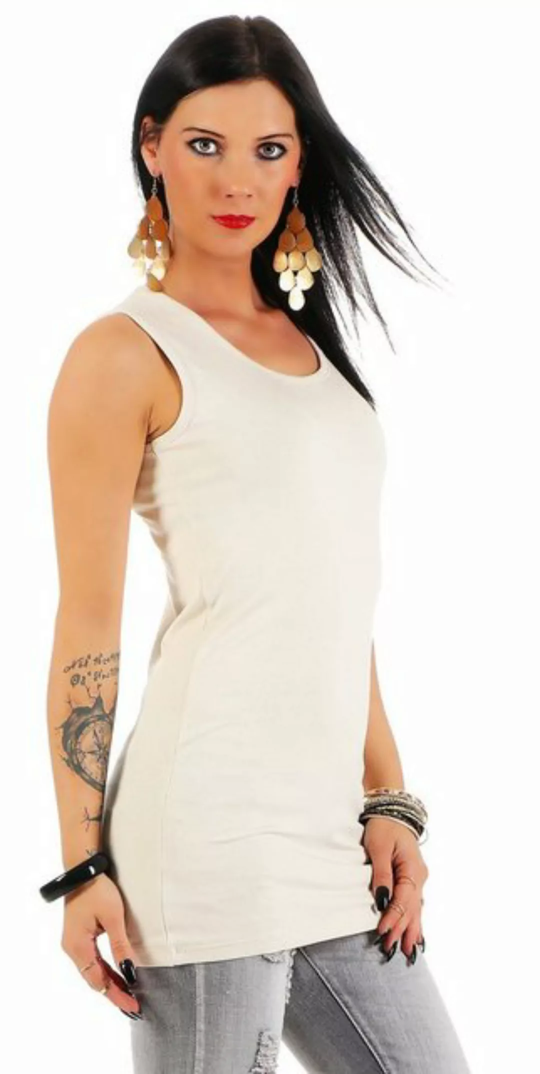 Mellice Longshirt Damen Longshirt Tank Top Longtop günstig online kaufen