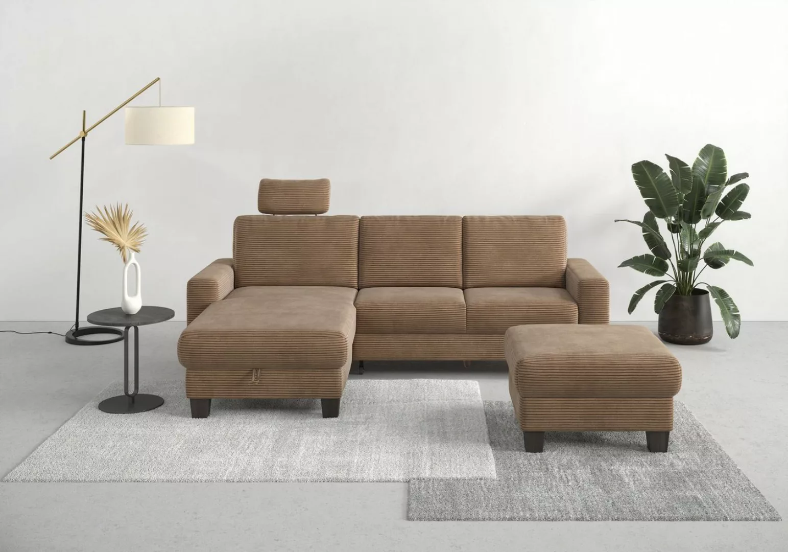 Home affaire Ecksofa Summer L-Form, mit Recamiere, mit oder ohne Bettfunkti günstig online kaufen