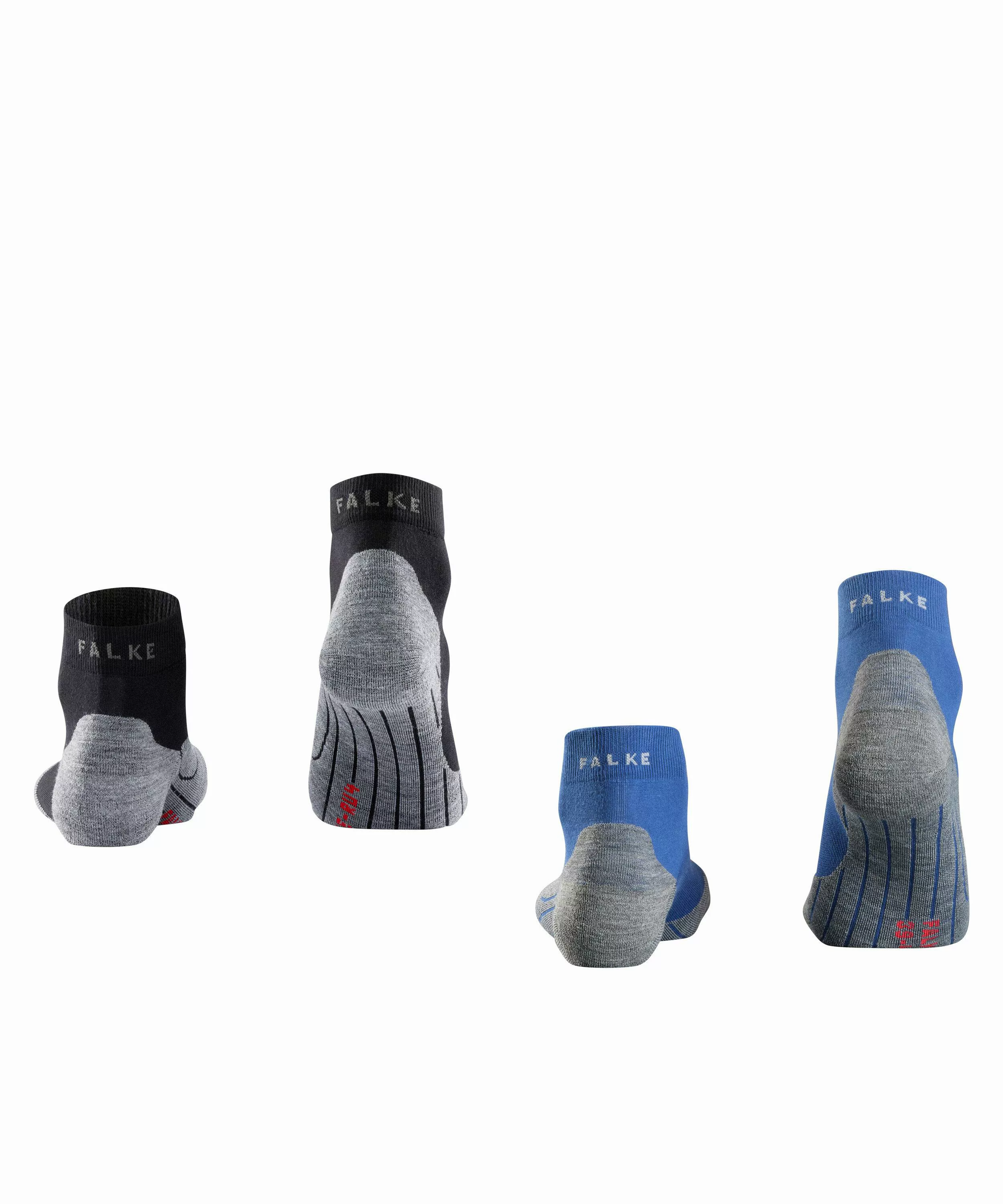 FALKE RU4 Short 2-Pack Herren Socken, 44-45, Mehrfarbig, Baumwolle, 15931-0 günstig online kaufen