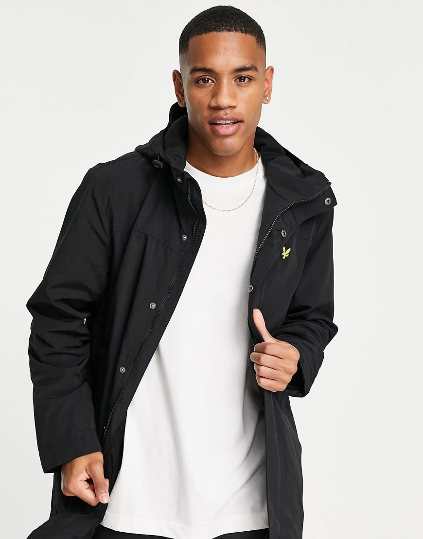 Lyle & Scott – Technical – Schwarzer Parka günstig online kaufen