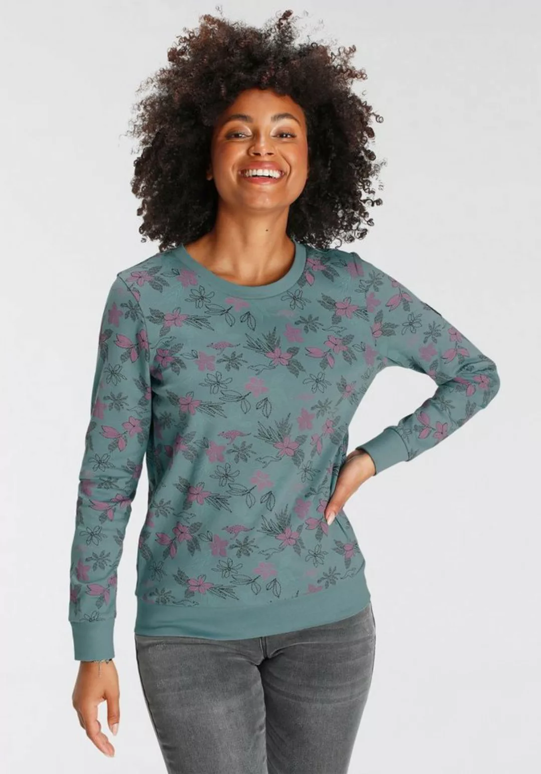 KangaROOS Sweatshirt mit Blumen-Print - NEUE FARBEN günstig online kaufen