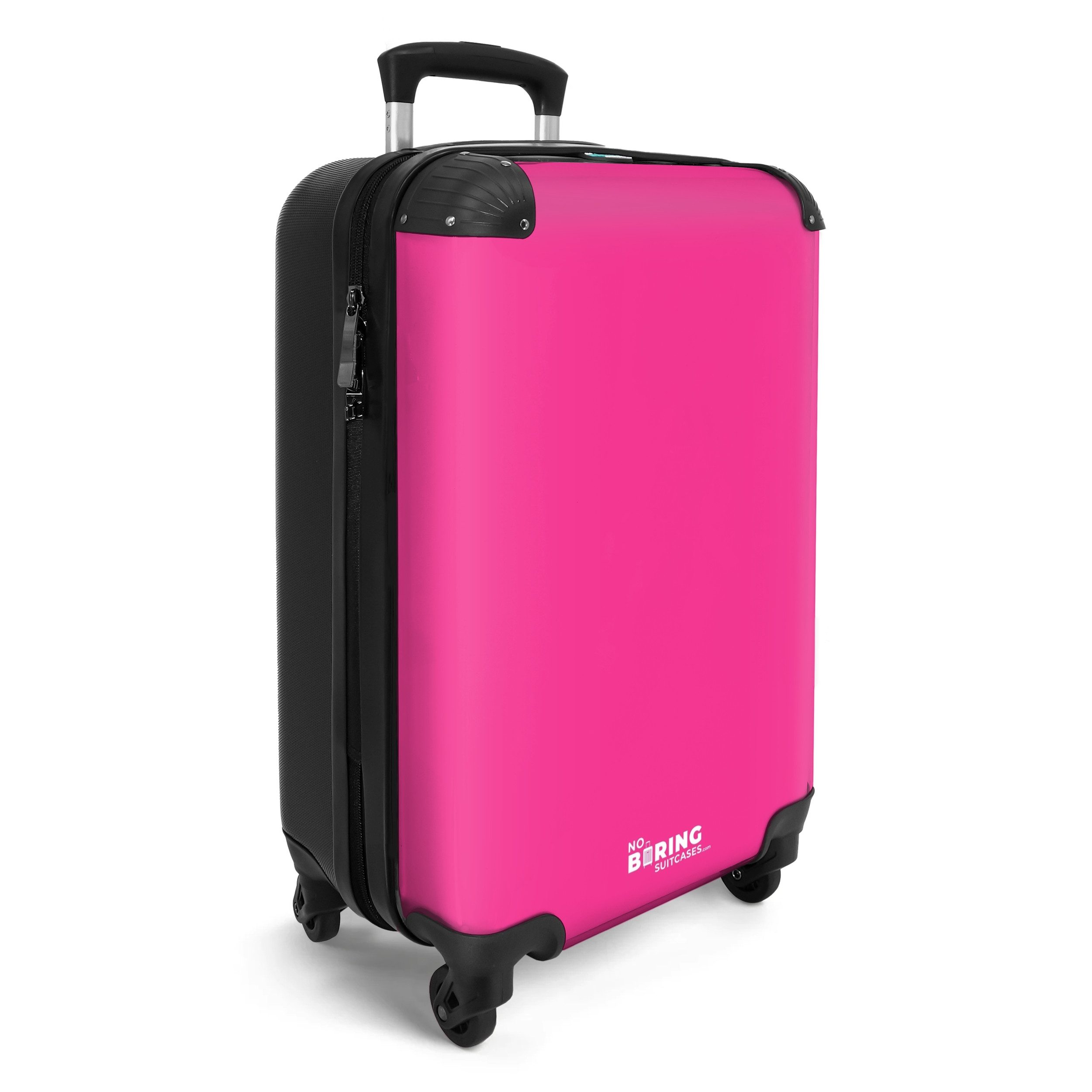 NoBoringSuitcases.com© Hartschalen-Trolley Rosa - Einfarbig 55x35x20cm, günstig online kaufen