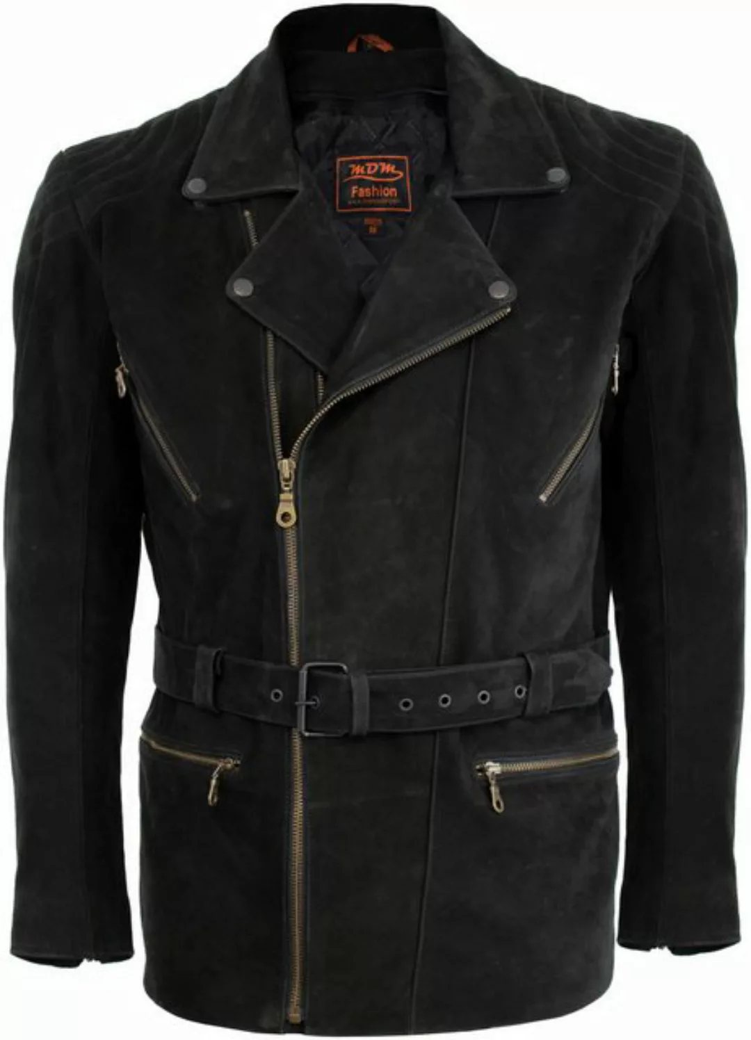 MDM Motorradjacke Längere Herren Motorrad Leder Jacke Klassischen Chopper L günstig online kaufen