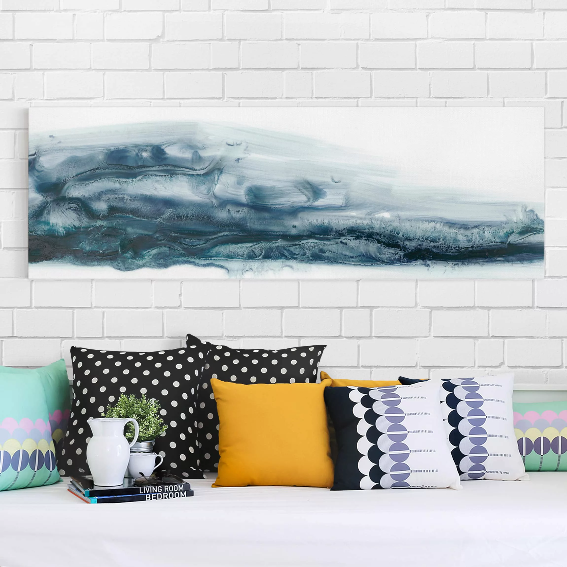 Leinwandbild Abstrakt - Panorama Meeresströmung II günstig online kaufen