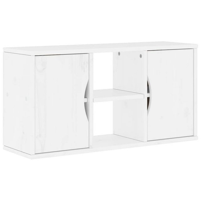 vidaXL TV-Schrank TV-Schrank ODDA Weiß 79x24x40 cm Massivholz Kiefer (1-St) günstig online kaufen