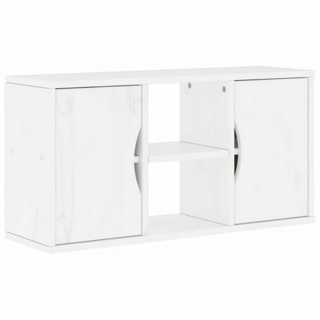 vidaXL Schrankmodule TV-Schrank ODDA Weiß 79x24x40 cm Massivholz Kiefer günstig online kaufen