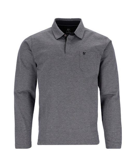 Hajo Poloshirt Jacquard-Polo mit verdeckter Knopfleiste günstig online kaufen