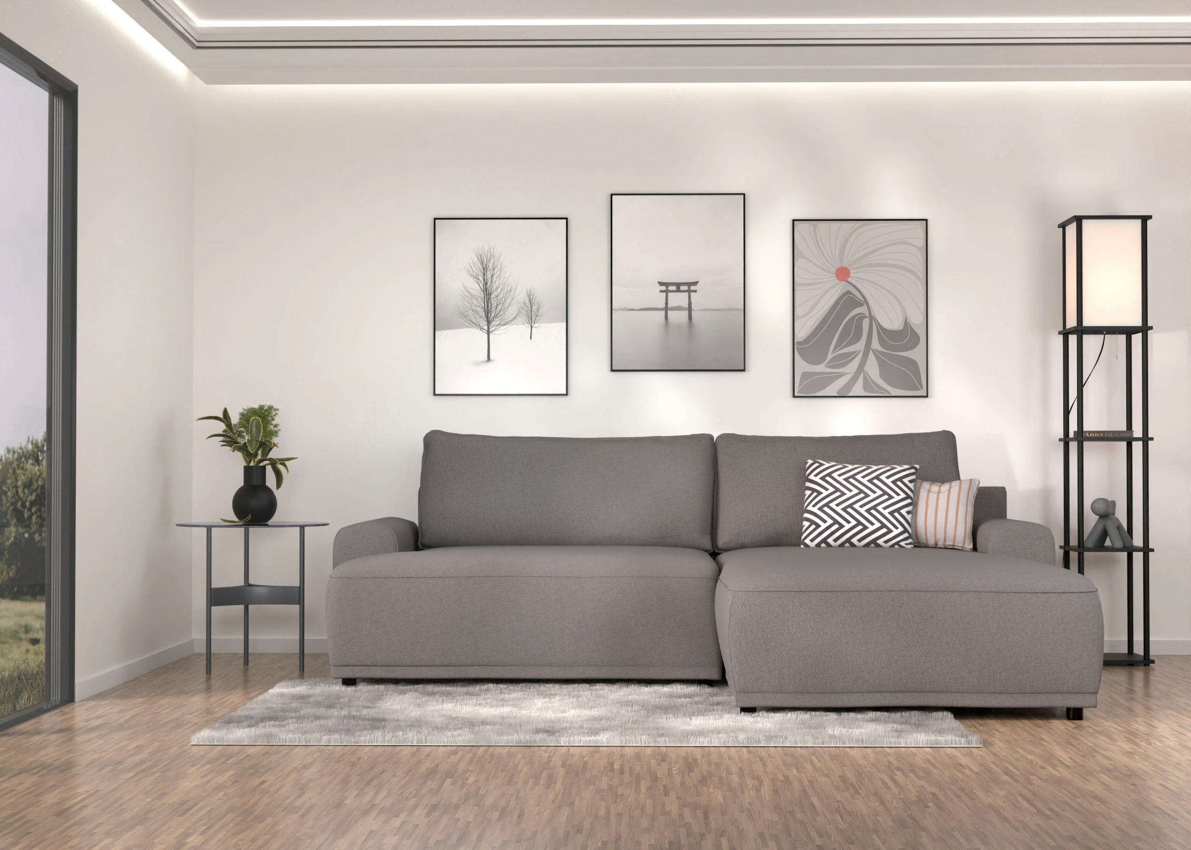 TRENDMANUFAKTUR Ecksofa "Fordon, Schlafsofa mit Bettkasten, Couch in L-Form günstig online kaufen