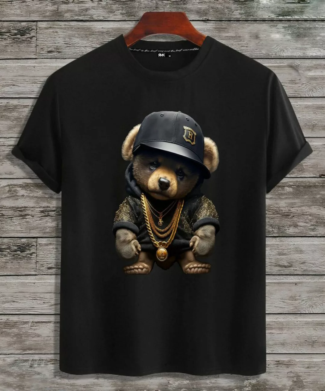 RMK T-Shirt Herren Shirt Sommer Teddybär Bär Bear aus Baumwolle günstig online kaufen